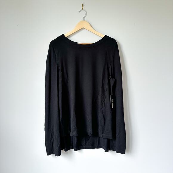 Kal Rieman Cape Sweatshirt Boat Neck Pullover Black L NWT - Picture 2 of 10